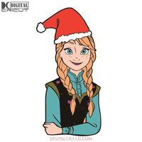 Anna Christmas Svg, Anna Svg, Frozen Svg, Disney Svg, Cricut File, Clipart, Christmas Svg