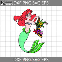 Ariel Hanging Christmas Stocking Svg The Little Mermaid Cartoon Svg Gift Cricut File Clipart Png Eps