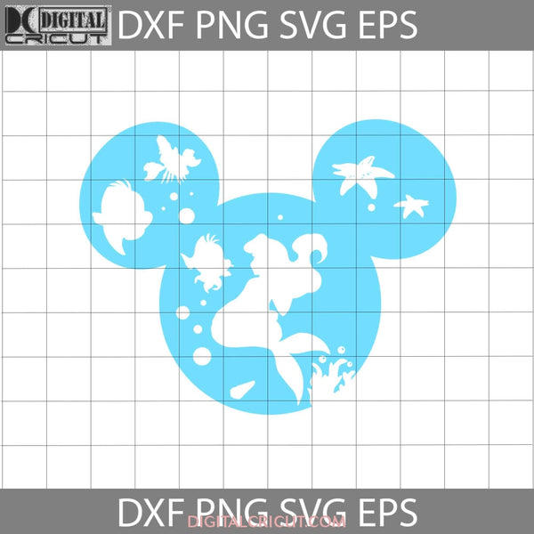 Ariel Mickey Ears Svg The Little Mermaid Cartoon Cricut File Clipart Png Eps Dxf