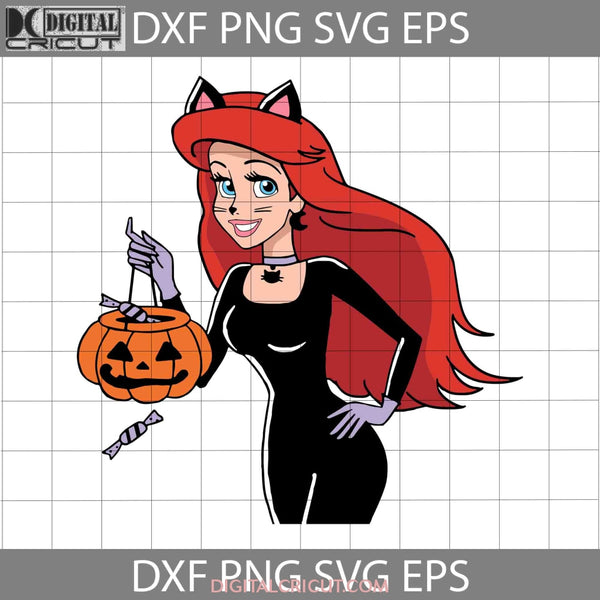 Ariel Pumpkin Svg Halloween Cricut File Clipart Png Eps Dxf