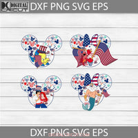 Ariel Svg Flounder The Little Mermaid Mickey Mouse Ears Bundle 4Th Of July Independence Day America