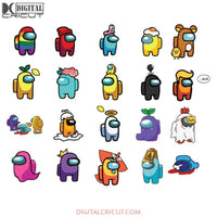 Among Us Svg, Astronaut Svg, Among Us Vector All Colors Among Us, Bundle, Cricut File, Clipart, Friends Svg, Birthday Svg, Png, Eps, Dxf1