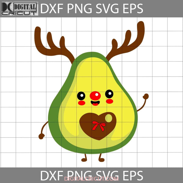 Avocado Deer Christmas Svg Cricut File Clipart Png Eps Dxf