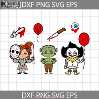 Baby Halloween Characters Svg Jason Pennywise Svg Gift Cricut File Clipart Svg Png Eps Dxf