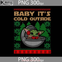 Baby Its Cold Outside Png Yoda Santa Star Wars Cartoon Ugly Christmas Gift Images 300Dpi
