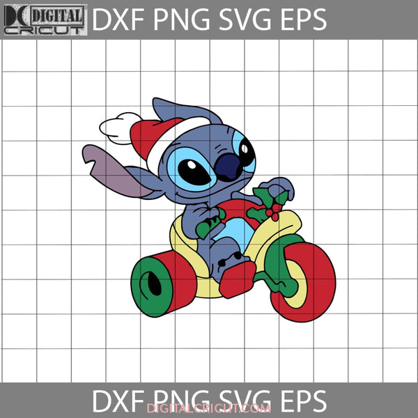 Baby Stitch Christmas Biker Svg Lilo And Svg Cartoon Gift Cricut File Clipart Png Eps Dxf