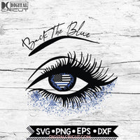 Back the blue glitter eye Svg, Cricut File, Svg, Police Svg, Heart Svg, Thin Blue Line Svg