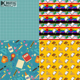 Back To School Education Teacher Educator Seamless Pattern Digital Papers Scrapbook Paper Background