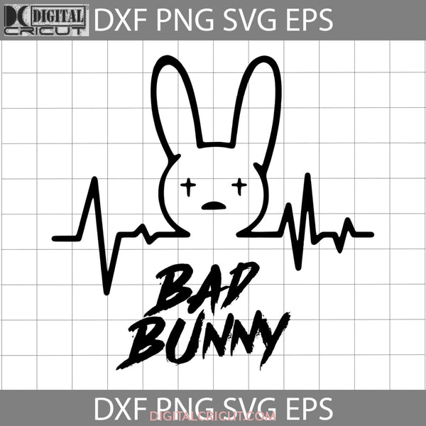 Bad Bunny Heartbeat Svg Svg Easters Day Cricut File Clipart Png Eps Dxf