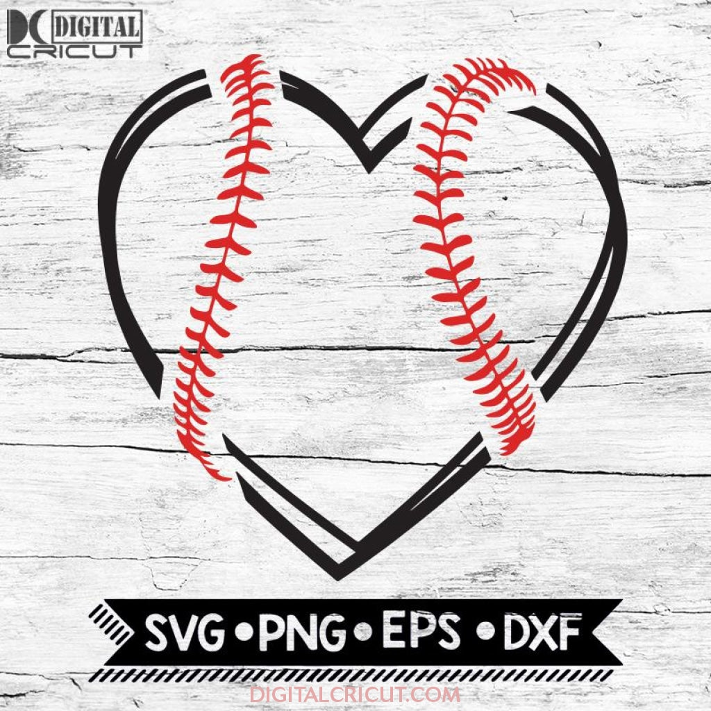 Baseball Heart Svg, Baseball Svg, Heart Svg, Cricut File, Svg, Basebal ...