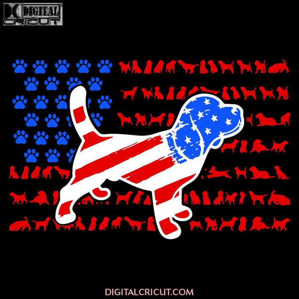 Beagle America Flag Svg Files For Silhouette Cricut Dxf Eps Png Instant Download2