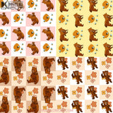 Funny Bear Seamless pattern, Digital Papers, Scrapbook Papers, Pattern ...