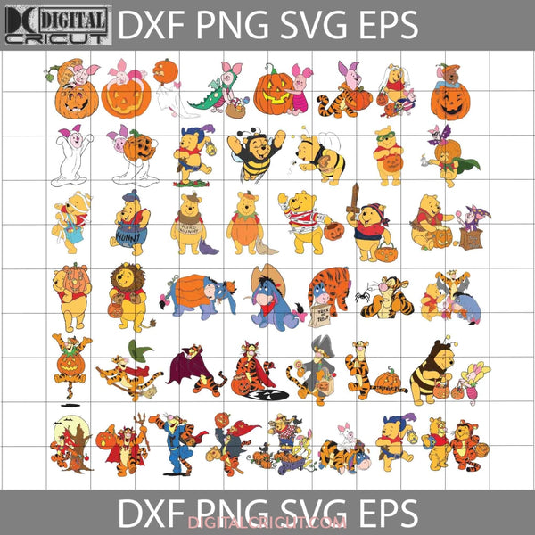 Winnie The Pooh Halloween Svg Bundle Cartoon Svg Cricut File Clipart Png Eps Dxf