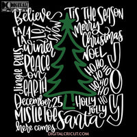 Believe Christmas Svg, Christmas Svg, Cricut File, Clipart, Merry Christmas Svg, Quotes Svg, Christmas Tree Svg, Png, Dxf, Eps