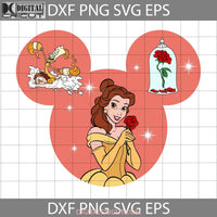 Belle Mickey Ears Svg Beauty And The Beast Cartoon Cricut File Clipart Png Eps Dxf