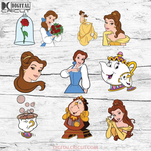 Belle Princess Svg, Beauty And The Beast Svg, Disney Princess Svg, Cricut File, Disney Svg, Cartoon Svg