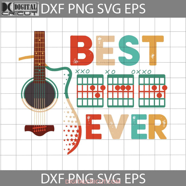 Best Dad Ever Acoustic Guitar Svg Diy Gifts For Music Lovers Happy Fathers Day Cricut File Clipart