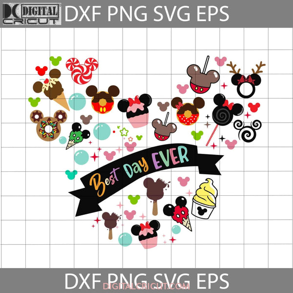 Best Day Ever Snacks Svg Mickey Mouse Ears Cartoon Cricut File Clipart Png Eps Dxf