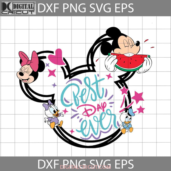 Best Day Ever Svg Minnie Mickey Mouse Ears Cartoon Cricut File Clipart Png Eps Dxf