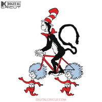 Bicycle Thing Svg, Cat In the Hat Svg, Dr. Seuss Svg, Dr Seuss Svg, Thing One Svg, Thing Two Svg, Fish One Svg, Fish Two Svg, The Rolax Svg, Png, Eps, Dxf