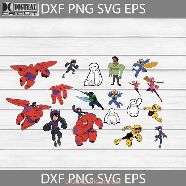 Big Hero Svg Baymax Bundle Cartoon Cricut File Clipart Png Eps Dxf