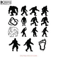 BIGFOOT Svg, Yeti Svg, Bigfoot Clipart, Bigfoot Silhouette, Bundle, Halloween Svg