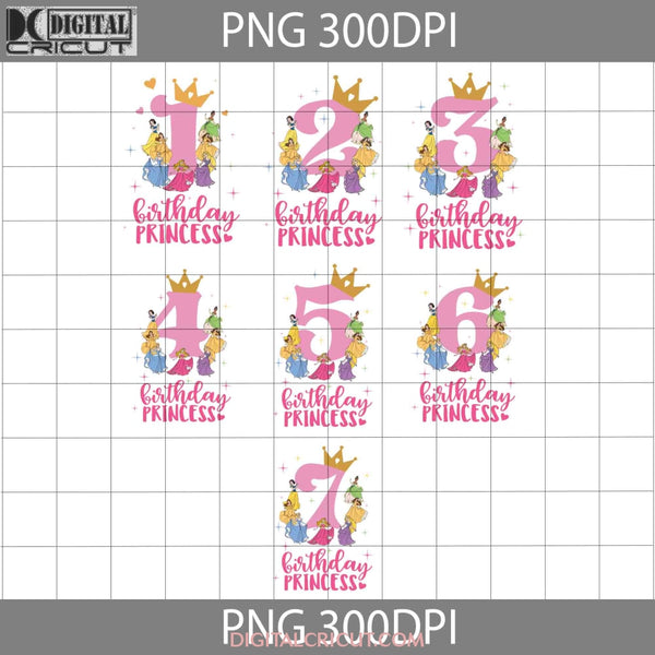 Birthday Princess Png Bundle Girl Birthday Images Digital 300Dpi