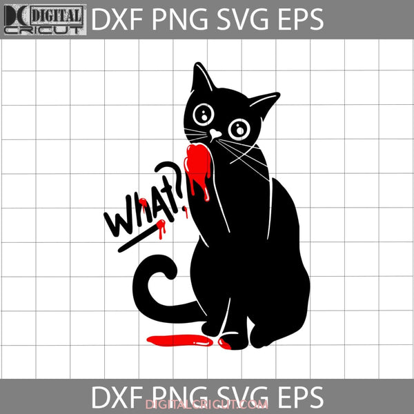 Black Cat Svg What Murder Kitten Halloween Gift Cricut File Clipart Svg Png Eps Dxf