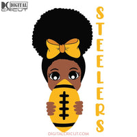 Black Girl Steelers Svg, Pittsburgh Steelers Svg, NFL Svg, Cricut File, Clipart, Peek a Boo Svg, Sport Svg, Football Svg, Png, Eps, Dxf