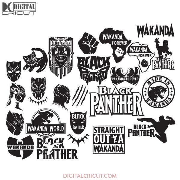 Black Panther Svg, Straight Outta Wakanda Svg, Cricut, Silhouette, Marvel Svg, TV Show Svg