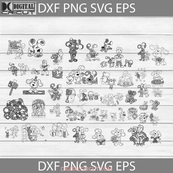 Blues Clues Mandala Svg Bundle Cartoon Cricut File Clipart Png Eps Dxf