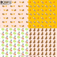 Boho Cute Dinosaurs Rainbow Seamless Pattern Digital Papers Scrapbook Pattern Paper Background