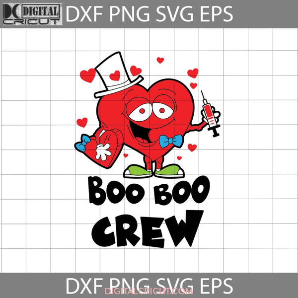 Boo Crew Svg Nurse Heart Nursing Needle Valentines Day Gift Cricut File Clipart Png Eps Dxf