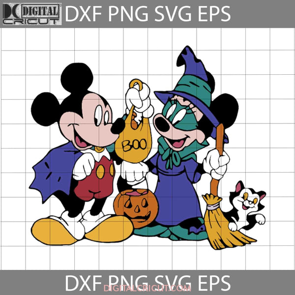 Boo Svg Mickey & Minnie Mouse Costumes Cuties Cartoon Characters Svg Halloween Gift Cricut File