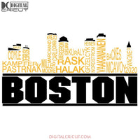 Boston Hockey Team Skyline Names Svg Sport Dxf Eps Png