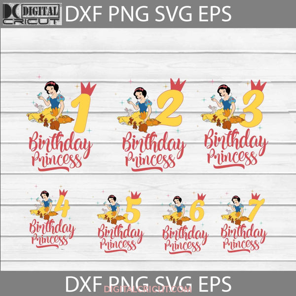 Bundle Birthday Princess Svg Snow White Girl Svg Cricut File Clipart Png Eps Dxf