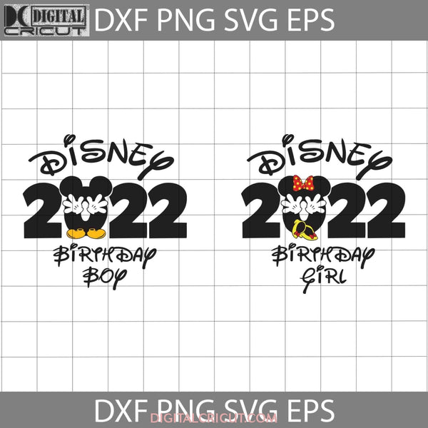 Bundle Family Birthday 2022 Svg Mickey Mouse Cartoon Cricut File Clipart Png Eps Dxf