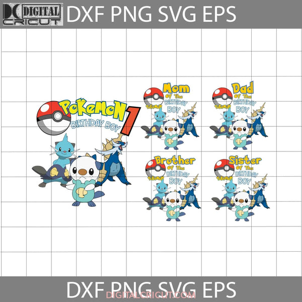 Bundle Family Birthday Boy Svg Pikachu Pokemon Cricut File Clipart Png Eps Dxf