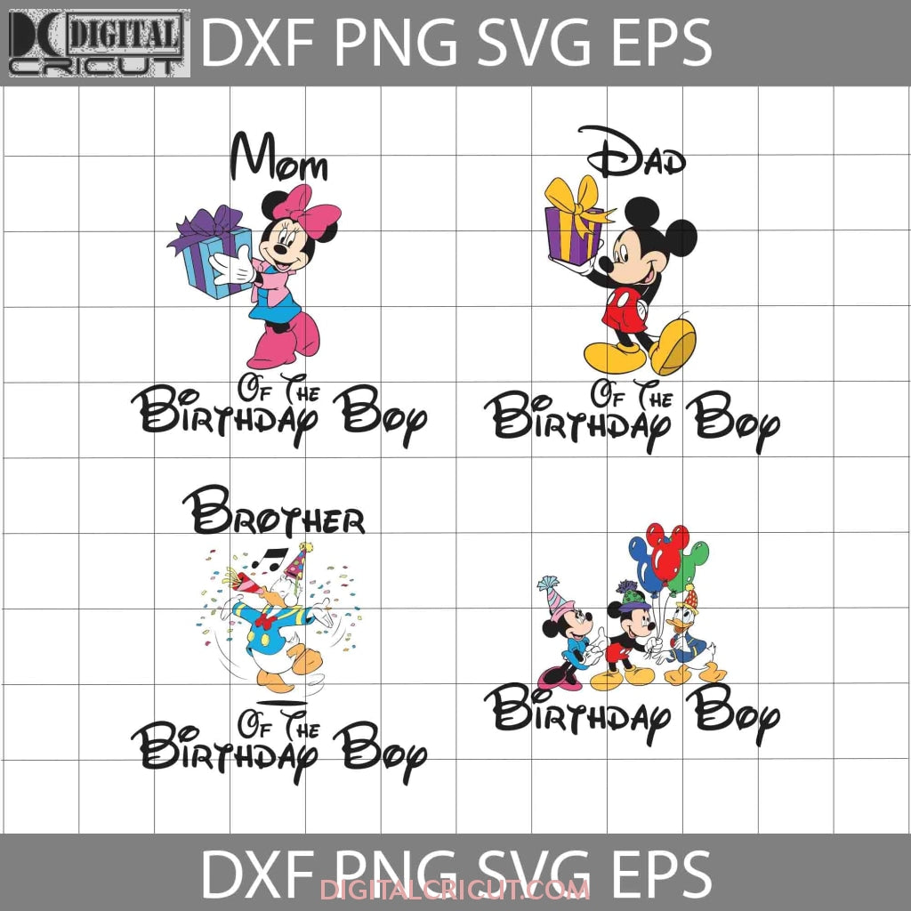 Bundle Family Birthday Boy Svg, Donald Duck Svg, Minnie Mouse Svg, Mickey  Mouse Svg, Cartoon Svg, Birthday Svg, Cricut File, Clipart, Svg, Png, Eps, 