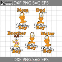 Bundle Family Birthday Boy Svg Garfield Cartoon Cricut File Clipart Png Eps Dxf