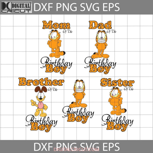 Bundle Family Birthday Boy Svg Garfield Cartoon Cricut File Clipart Png Eps Dxf