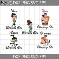 Bundle Family Birthday Girl Svg Vanellope Cartoon Cricut File Clipart Png Eps Dxf