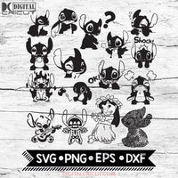 Lilo & Stitch Svg Bundle Files For Cricut Svg Disney Png Eps Dxf