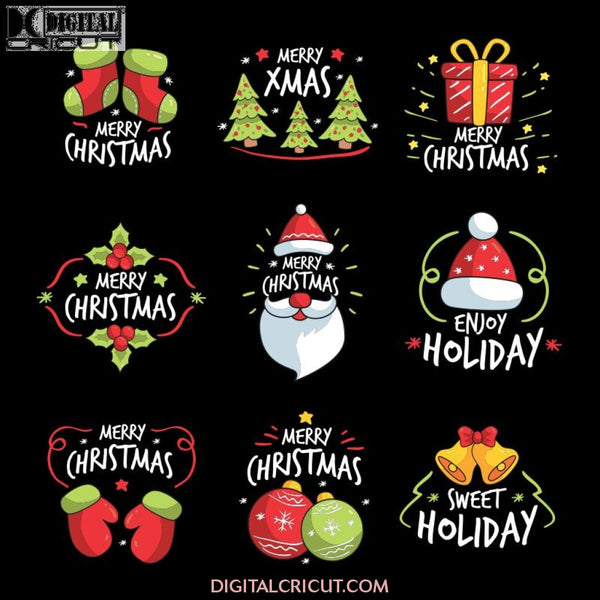 Bundle Svg, Wine Svg, Santa Svg, Snowman Svg, Christmas Svg, Merry Christmas Svg, Bake Svg, Cake Svg, Cricut File, Clipart1