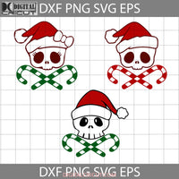 Candy Cane Svg Skull Christmas Bundle Svg Cricut File Clipart Png Eps Dxf