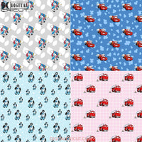 Cars Seamless Pattern Digital Papers Scrapbook Paper Background Wallpaper 12*12Inches -300Dpi