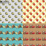 Cars Seamless Pattern Digital Papers Scrapbook Paper Background Wallpaper 12*12Inches -300Dpi