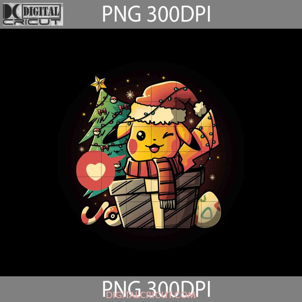 Pikachu Santa Png Pokemon Cartoon Christmas Gift Images 300Dpi