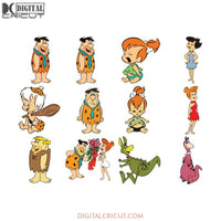 The Flintstones Svg, Cartoon Svg, Family Svg, Bundle, Cricut, Baby Svg