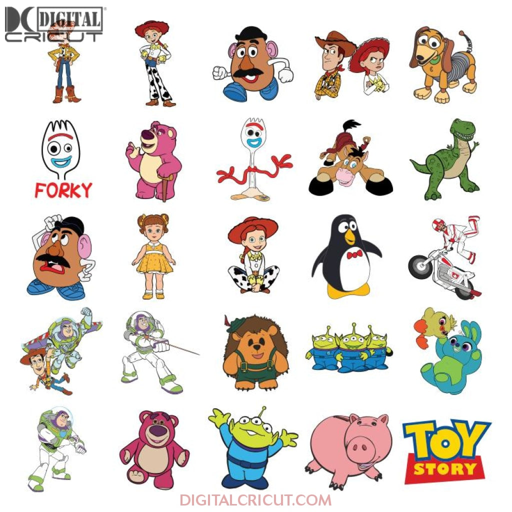 Cartoon Svg, Toy Story Svg, Forky Svg, Toy Svg, Cartoon Svg, Cricut File,  Clipart, Cute Dog Svg, Bundle, Svg, Png, Eps, Dxf